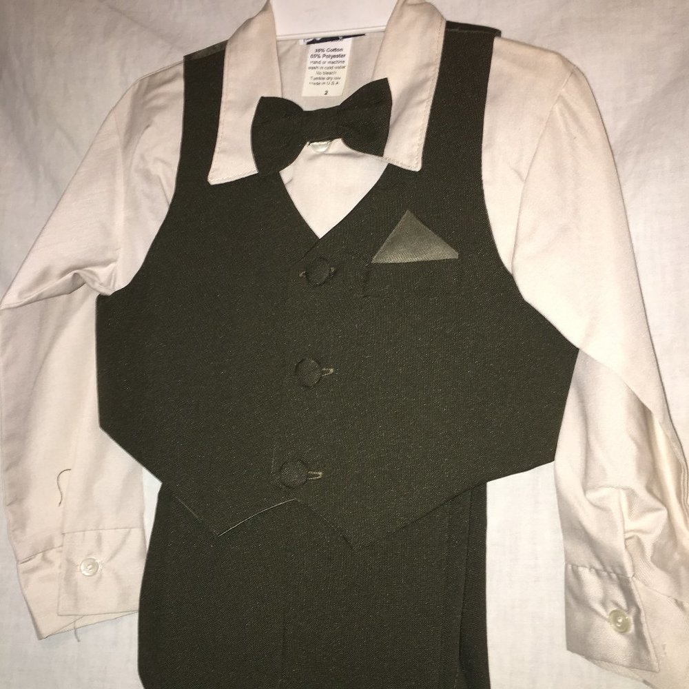 FOUGER USA SUIT NO COAT BROWN SIZE 2  NEW BOW TIE